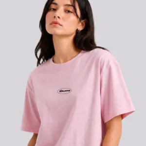 pink shirt wearing ny women