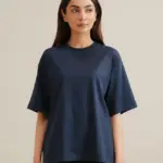 blue t shirt wearing by women