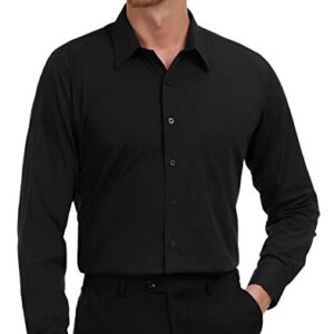 men wearing casual black shirt